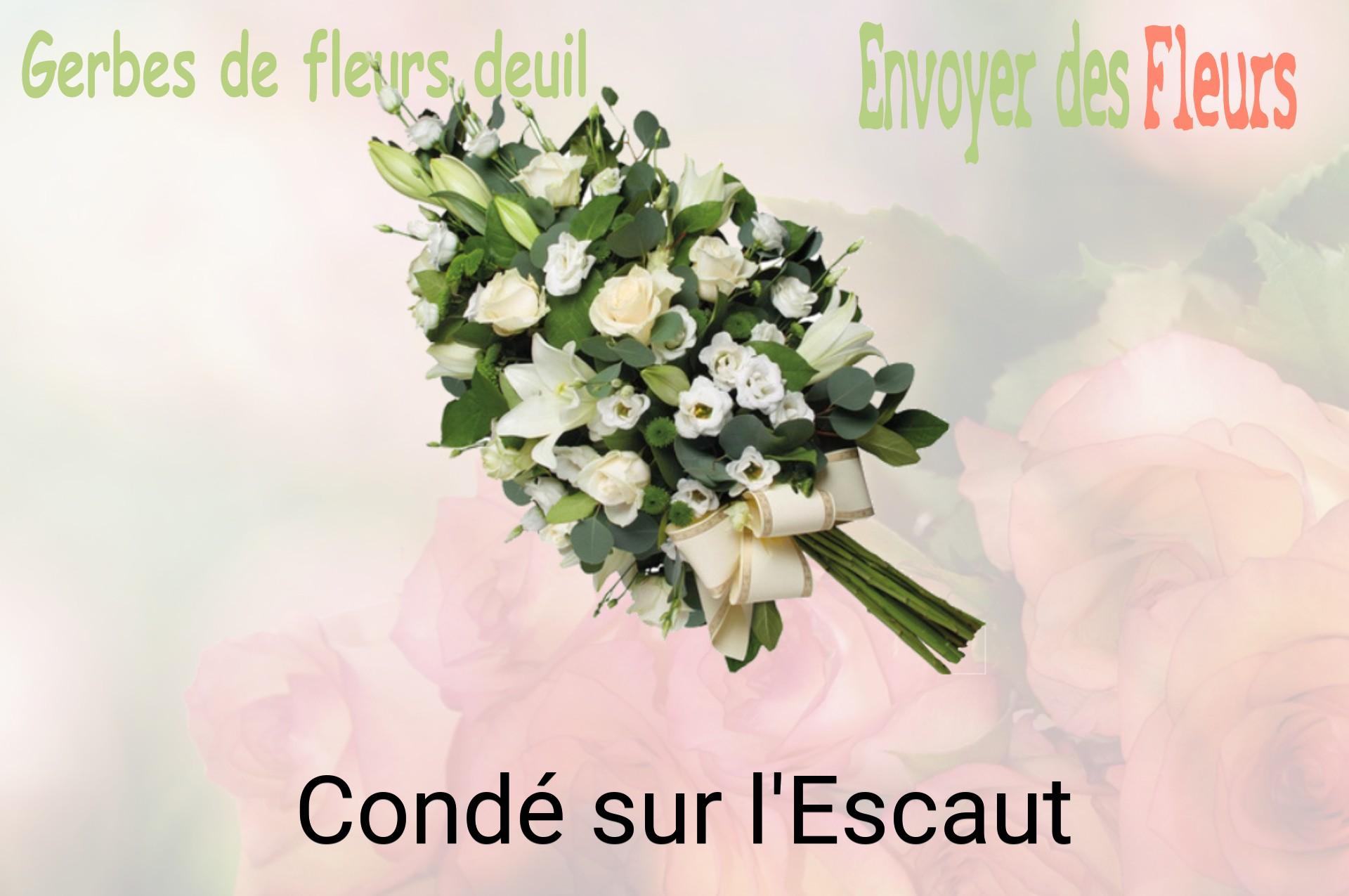 Gerbe de fleurs de deuil livrée à Condé-sur-l'Escaut